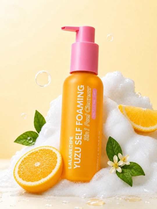 LALARECIPE Yuzu Self Foaming Cleanser пенка для умывания PHA витамин C 200 мл