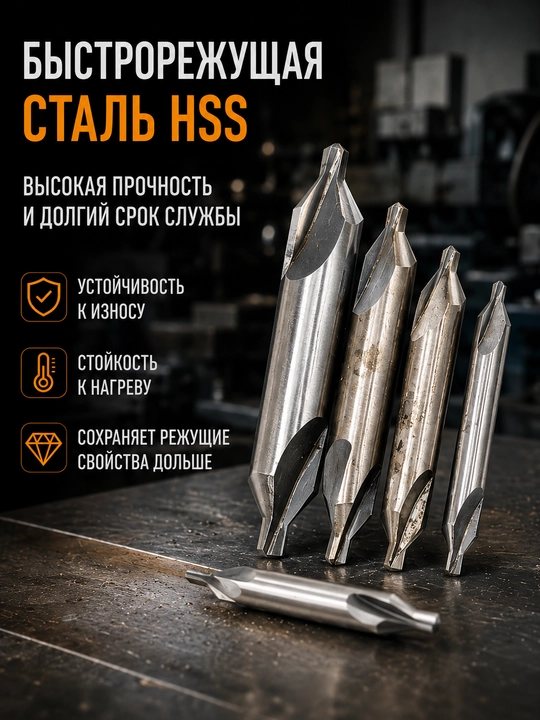 Сверло центровочное 60°