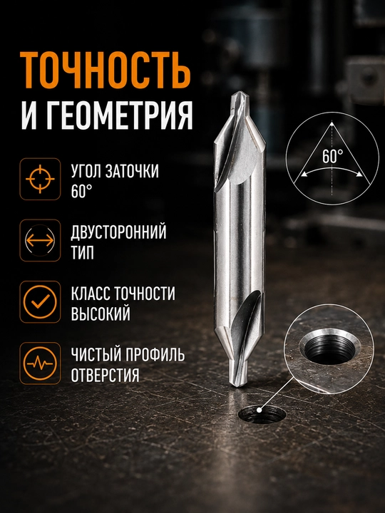 Сверло центровочное 60°