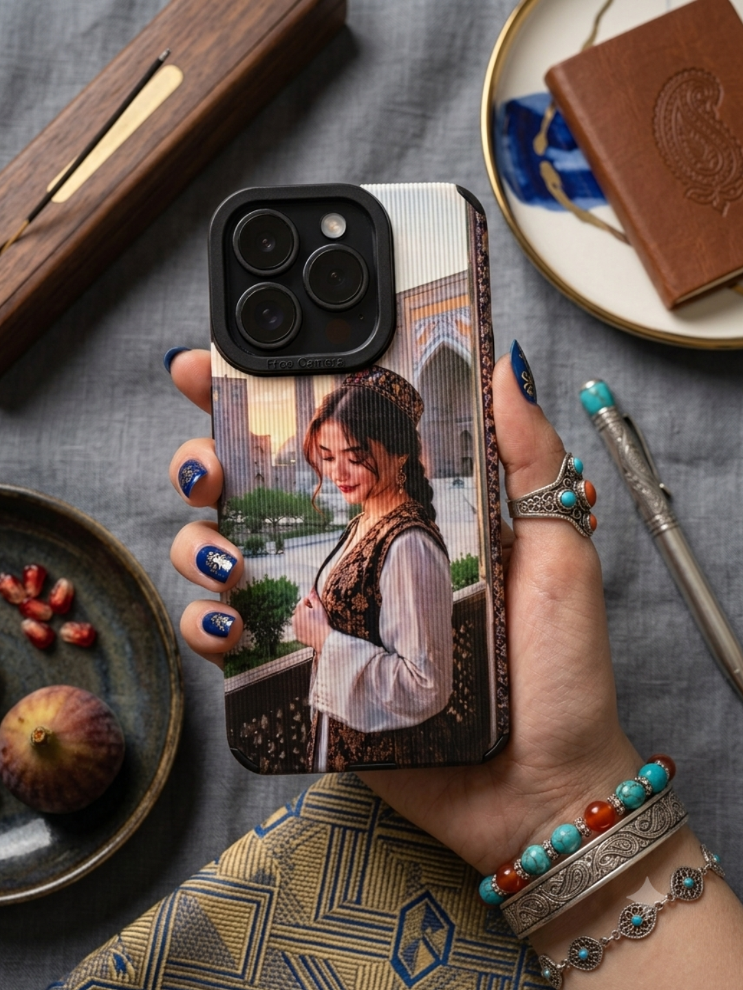 Чехол с национальным орнаментом и текстурой ковра для iPhone 11,12,13,14,15,16,17, Pro и Max