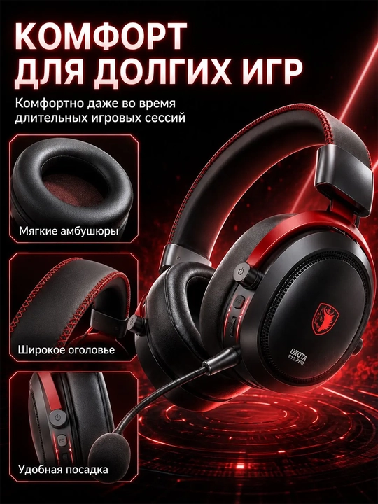 SADES SA-812 PRO mikrofonli geymer quloqchin, simsiz, Bluetooth/2.4G/USB-C