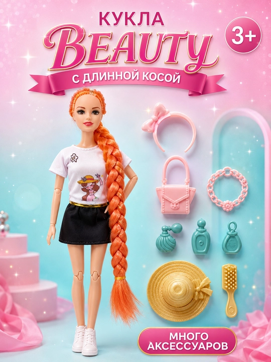 Qo'g'irchoqlar — Barbie Beauty qo'g'irchoq 3+ qizlar uchun - 
