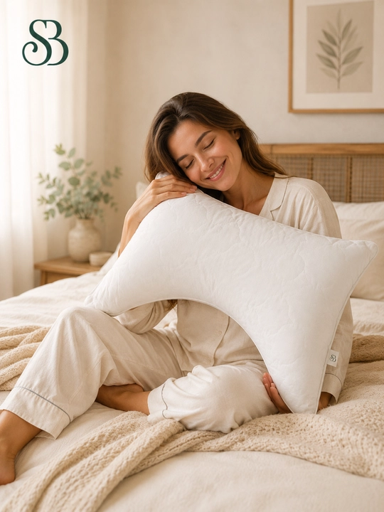 Lateks va jun yostig‘i «Luna» yostiq jildi bilan, SLEEP&BEYOND sog‘lom uyqu uchun