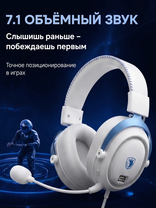 SADES SA-812 PRO mikrofonli geymer quloqchin, simsiz, Bluetooth/2.4G/USB-C