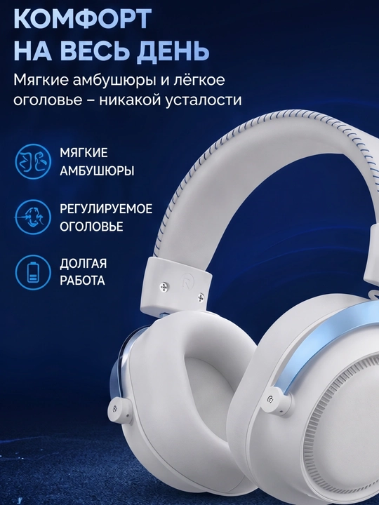 SADES SA-812 PRO mikrofonli geymer quloqchin, simsiz, Bluetooth/2.4G/USB-C