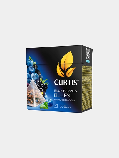 Чай черный Сurtis "Blue Berries Blues"/Ягодный блюз, 20 пирамидок