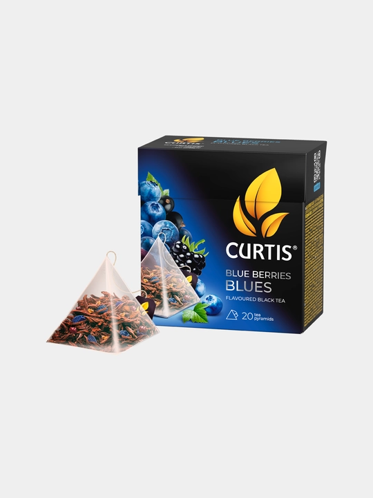 Чай черный Сurtis "Blue Berries Blues"/Ягодный блюз, 20 пирамидок
