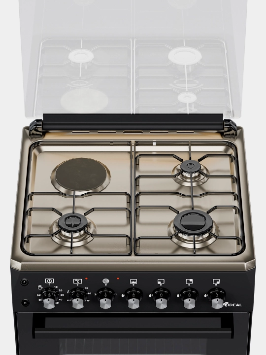 Ideal L410 gaz plitasi, 3+1 konforkali, duxovka hajmi 65 l, 60x60
