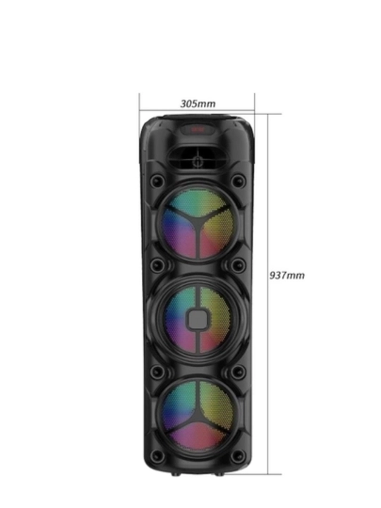 6000W Premium Bluetooth Karaoke Kolonkasi, Simsiz Mikrofon va Pult bilan RGB LED