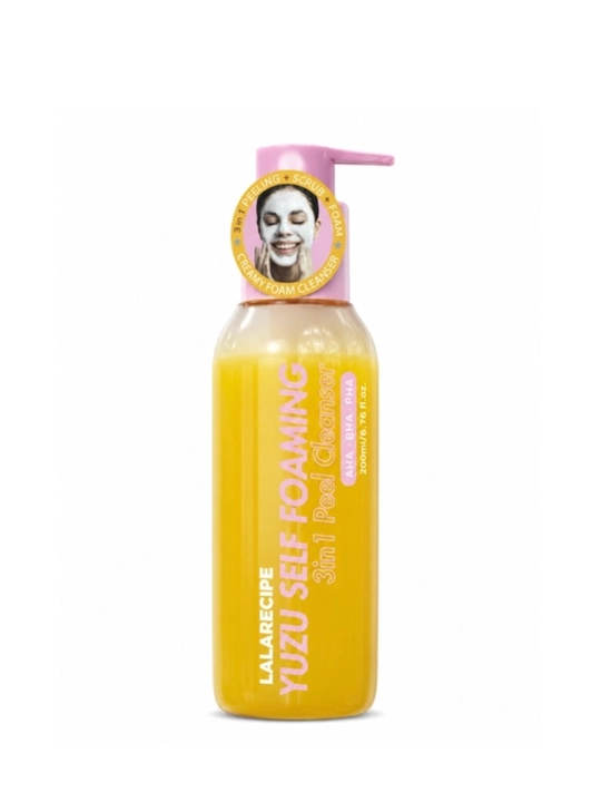 LALARECIPE Penka Yuzu Yuvish uchun o‘zi ko‘piklanadigan ko‘pik, 3 tasi 1 da, AHA BHA, 200 ml - 