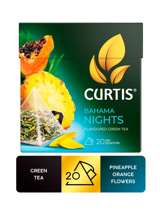 Ko‘k choy piramidali Curtis "Bahama Nights" ananas bo‘laklari bilan, 20 dona - 