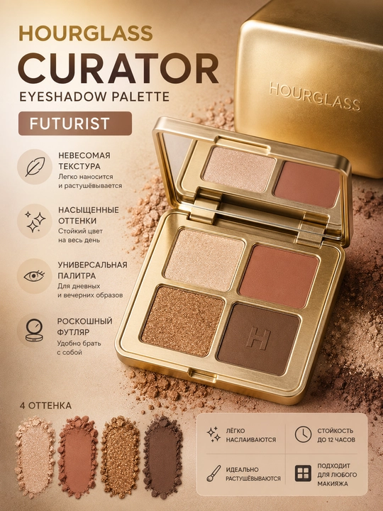 Hourglass Curator Eyeshadow Palette палетка теней для век Futurist - 