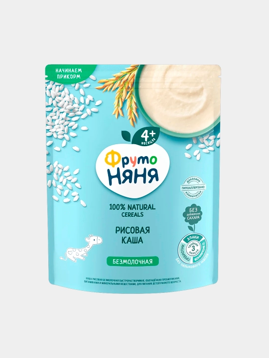 Каша рисовая безмолочная ФрутоНяня, 190 г - 