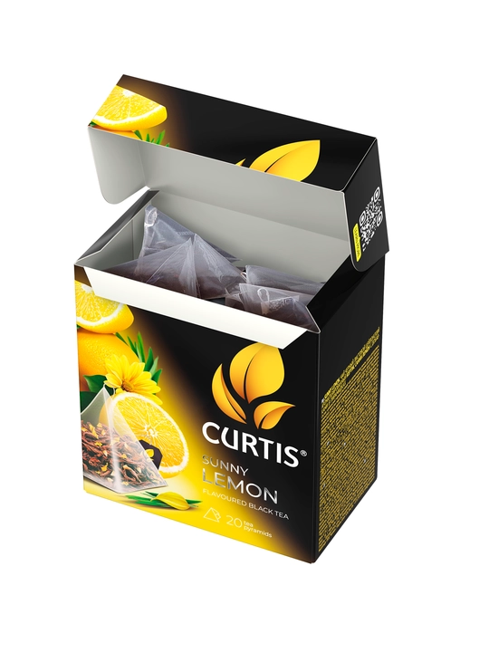 Qora choy piramidali Curtis "Sunny Lemon", 20 dona