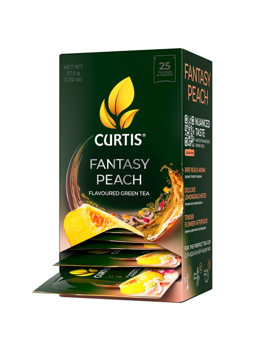 Ko‘k choy paketchali Curtis "Fantasy Peach", 25 paket