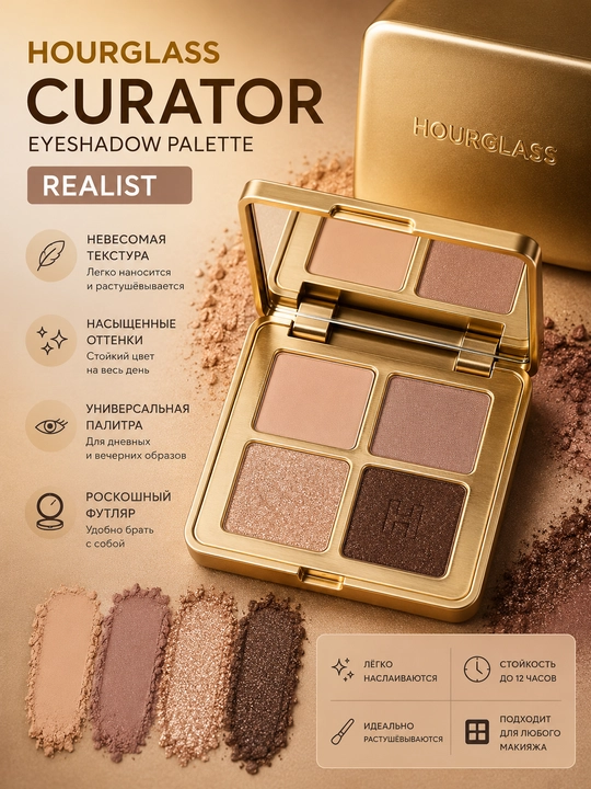 Hourglass Curator Eyeshadow Palette палетка теней для век Realist - 