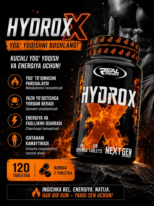 Hydrox 120 таб – Мощный жиросжигатель, для контроля аппетита и максимальной энергии