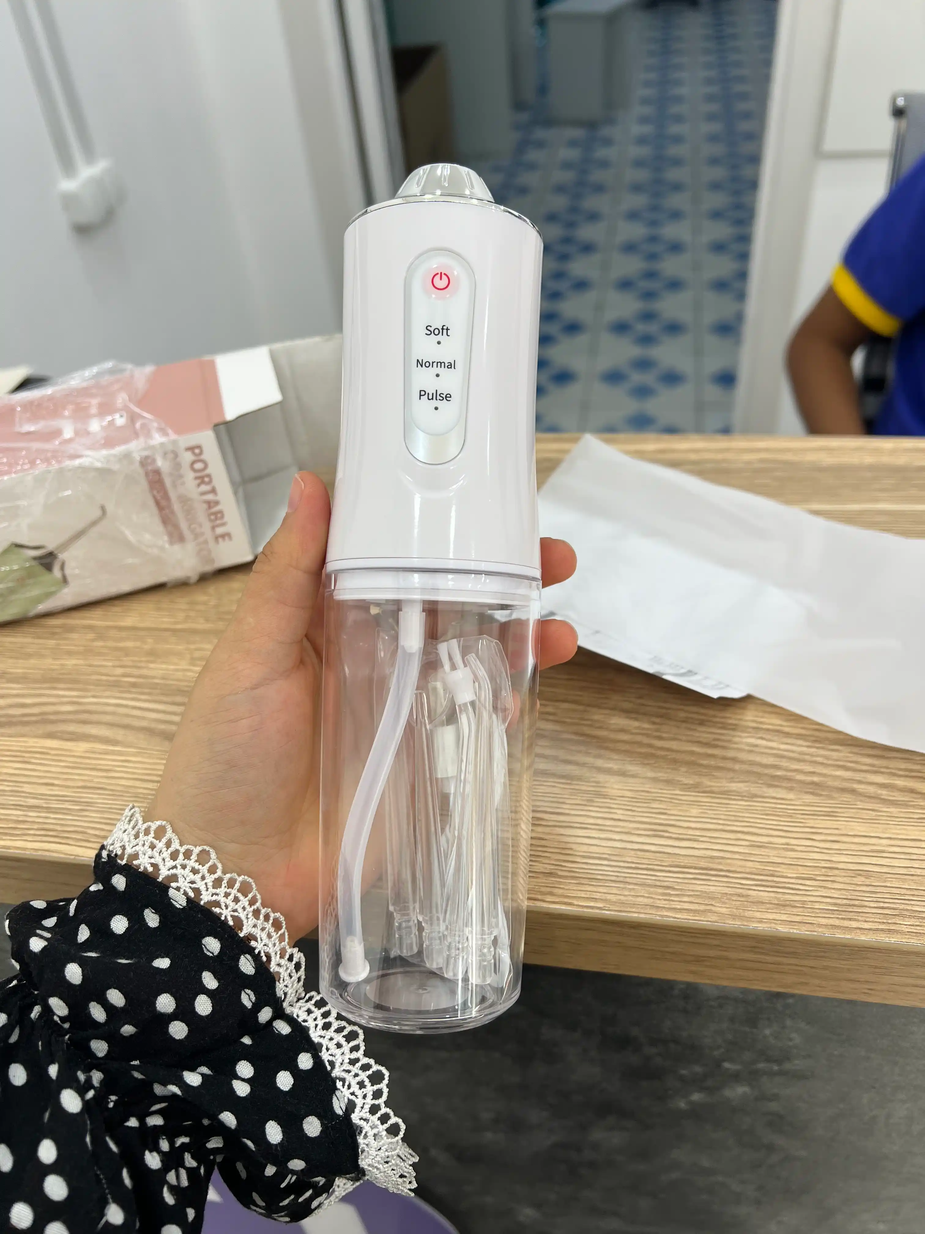 Ирригатор для полости рта, 230 мл, USB, 3 режима 4 насадки, портативный, водонепроницаемый