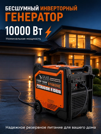 Benzinli shovqinsiz invertor generator SAAB S16800iE - 