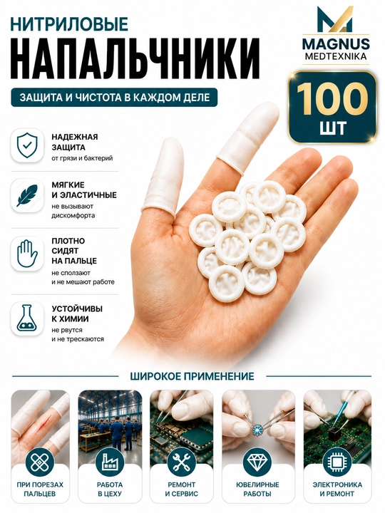 Нитриловые напальчники - 