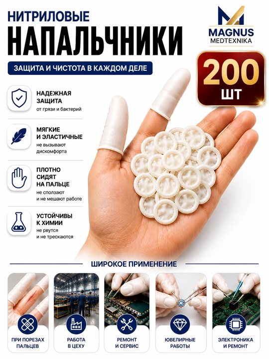 Нитриловые напальчники - 