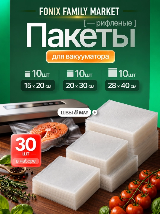 Рифленые пакеты для вакууматора — свежесть продуктов надолго