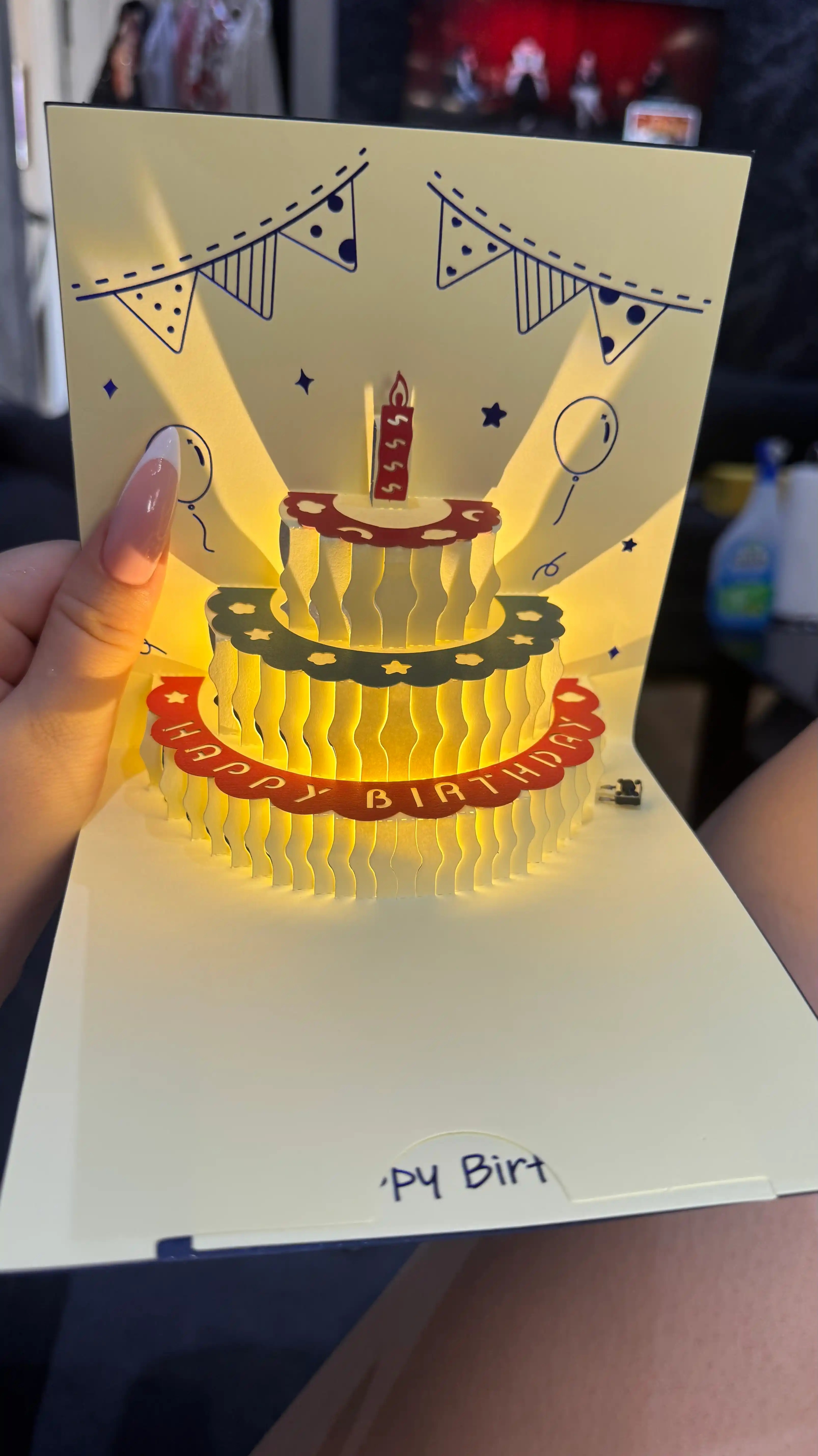 Tug'ilgan kun uchun otkritka, "Happy Birthday", konvert, sovg'a erkaklar va ayollar uchun