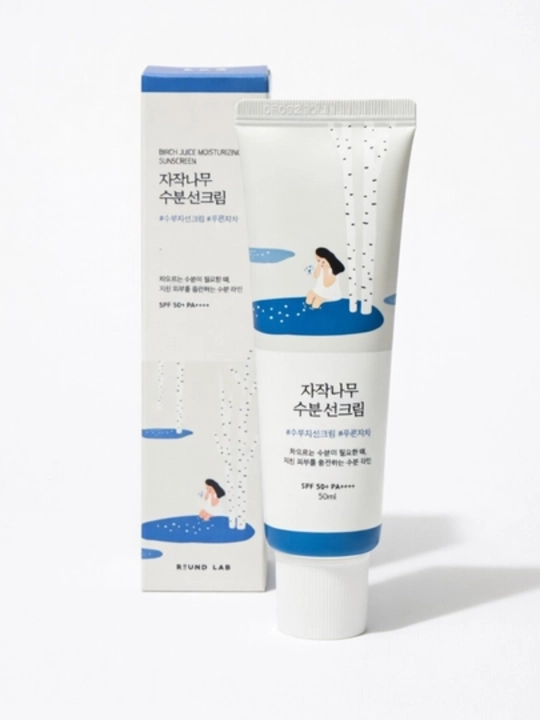 Quyosh kremi Round Lab Birch Juice SPF50+ PA++++ namlantiruvchi yuz uchun 50 ml