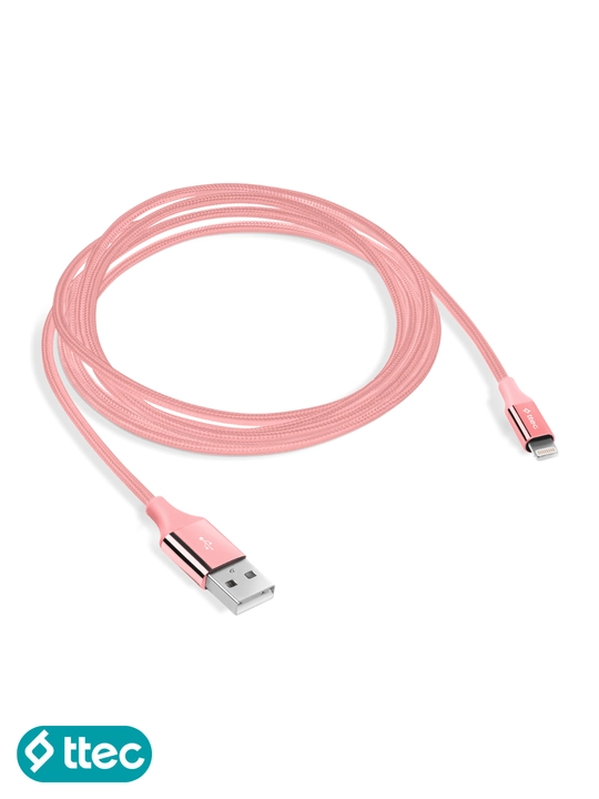 TTEC USB-A – Lightning zaryadlash kabeli, alyuminiy korpus, 120 cm, iPhone