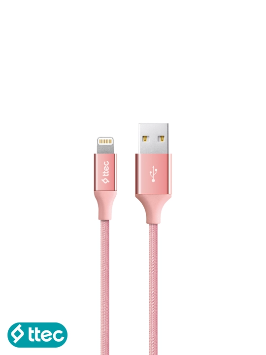 TTEC USB-A – Lightning zaryadlash kabeli, alyuminiy korpus, 120 cm, iPhone