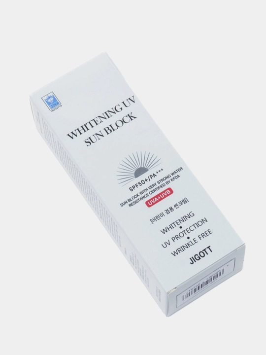 Осветляющий солнцезащитный крем, Jigott Whitening UV Sun Block SPF 50+/PA+++, 70 мл - 