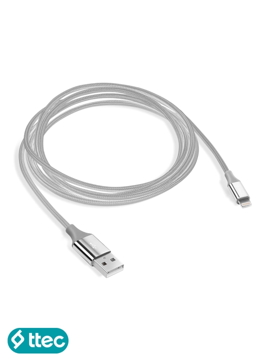 TTEC USB-A – Lightning zaryadlash kabeli, alyuminiy korpus, 120 cm, iPhone