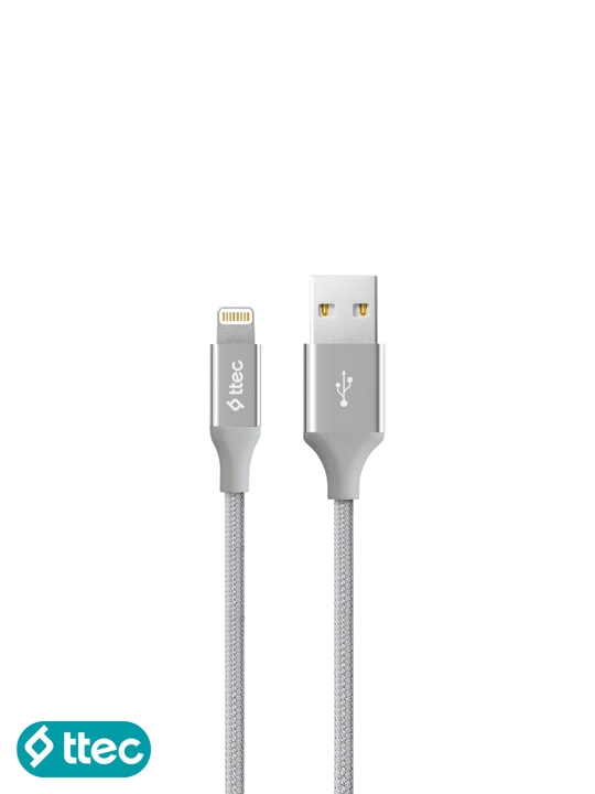 TTEC USB-A – Lightning zaryadlash kabeli, alyuminiy korpus, 120 cm, iPhone