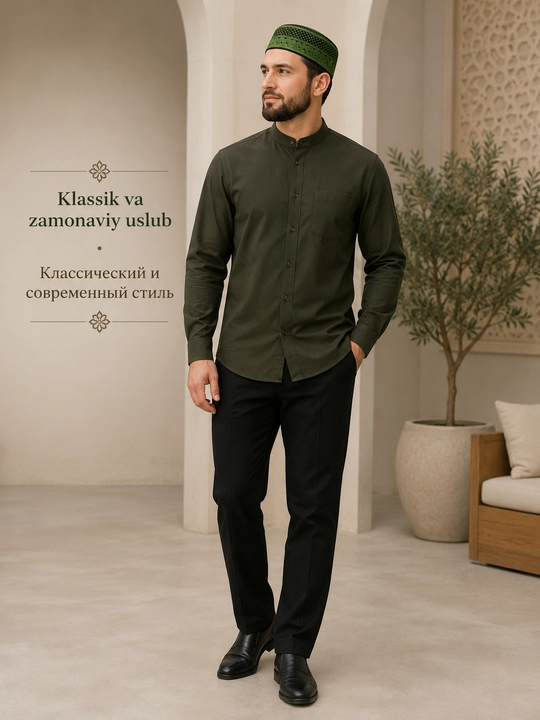 Do'ppi erkaklar uchun yengil va nafas oluvchi, namoz va kundalik uchun islomiy bosh kiyim