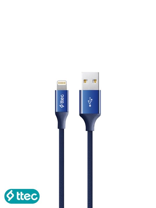 TTEC USB-A - Lightning Кабель для зарядки, алюминиевый корпус 120 см, кабель для iPhone
