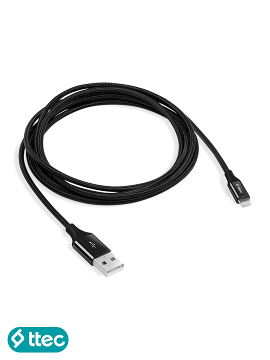 TTEC USB-A – Lightning zaryadlash kabeli, alyuminiy korpus, 120 cm, iPhone