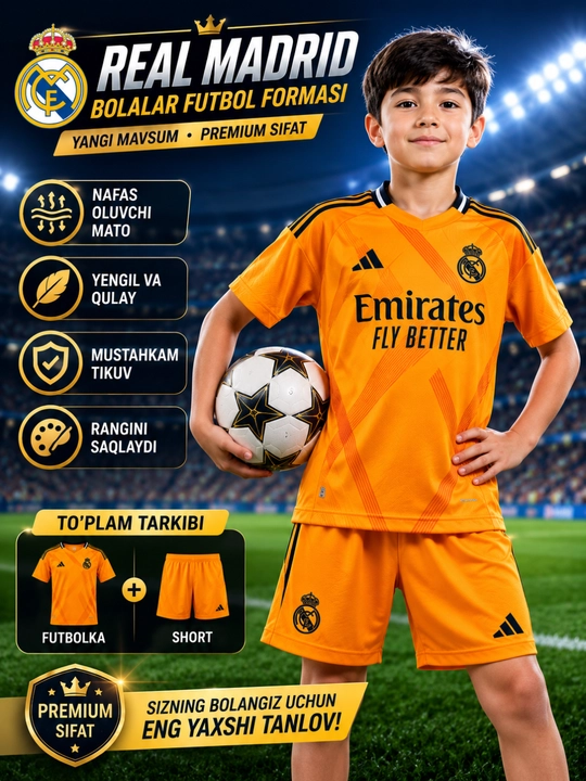 Real Madrid bolalar futbol formasi - 