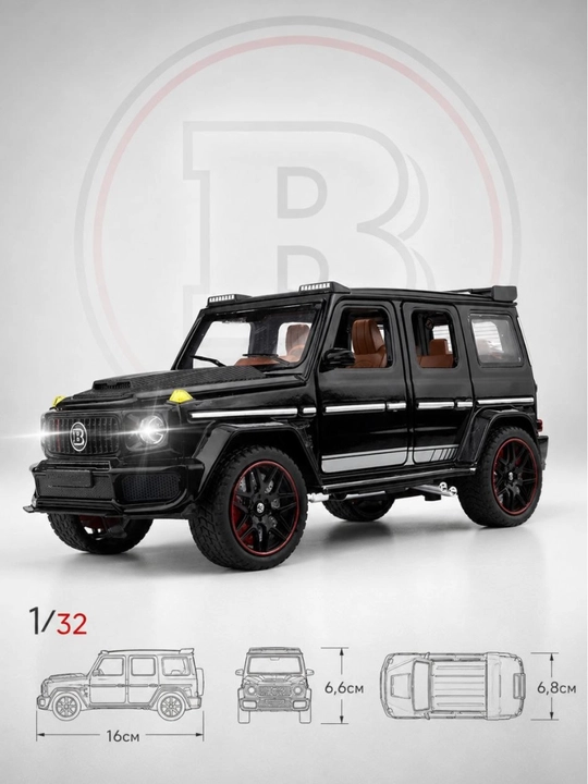 Mercedes-Benz G63 AMG Гелик, металлическая инерционная машинка, 16 см - 