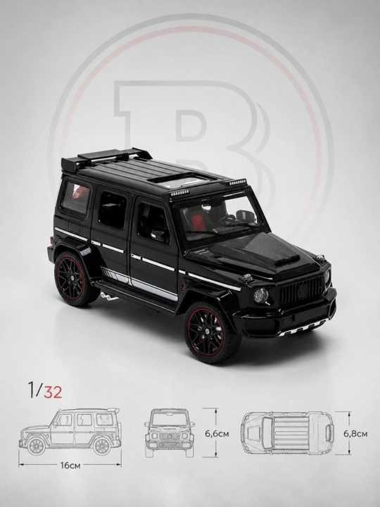 Mercedes-Benz G63 AMG Гелик, металлическая инерционная машинка, 16 см