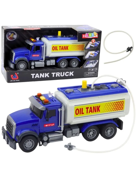 O'yinchoq yoqilg'i tashuvchi Tank Truck, ovoz va yorug'lik effektli
