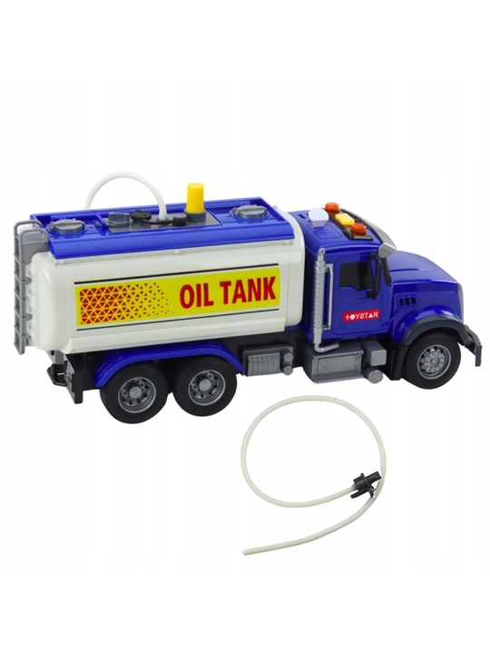 O'yinchoq yoqilg'i tashuvchi Tank Truck, ovoz va yorug'lik effektli