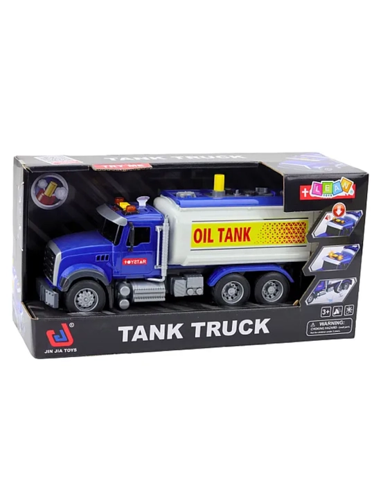O'yinchoq yoqilg'i tashuvchi Tank Truck, ovoz va yorug'lik effektli