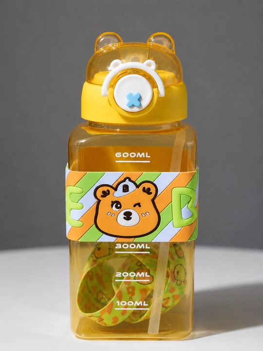 Детская спортивная бутылка для воды с трубочкой BPA FREE, герметичная, 500 мл - 