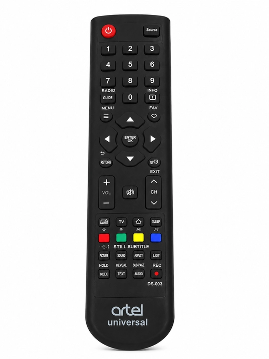 Artel va Smart TV televizorlari uchun universal pult, sozlash talab etilmaydi