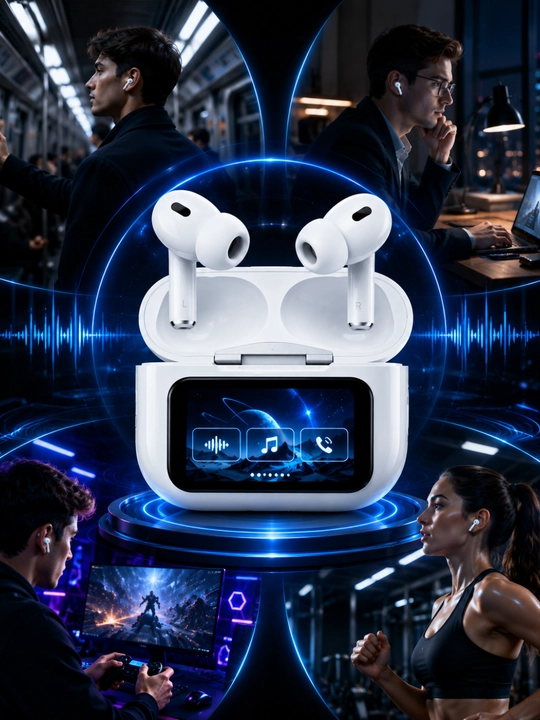 Ekranli simsiz quloqchin, Bluetooth naushnik, Type-C - 