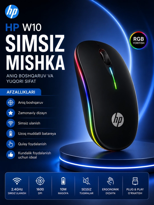 Ofis va o‘yinlar uchun simli USB sichqoncha 1200-4800 DPI yuqori aniqlik - 