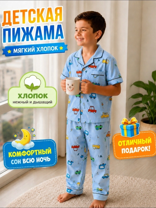 Детская пижама, пижама для мальчика, мягкая ткань, дышащий материал, домашняя одежда, для детей