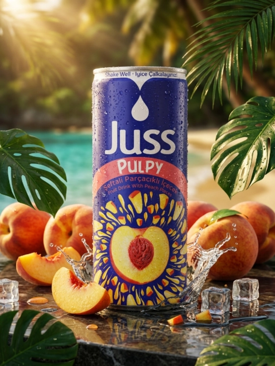 Juss Pulpy shaftoli bo’lakchali mevali ichimlik, 250 ml