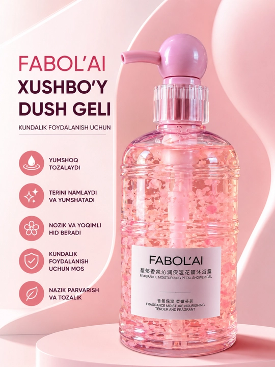 Ароматизированный гель для душа FABOL'AI, для ежедневного использования, 500 мл - 