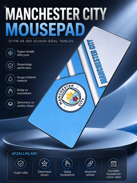 Katta Gaming Mousepad – Sirpanmaydigan, Tezkor Harakat va Yuqori Aniqlik uchun Gilamcha - 